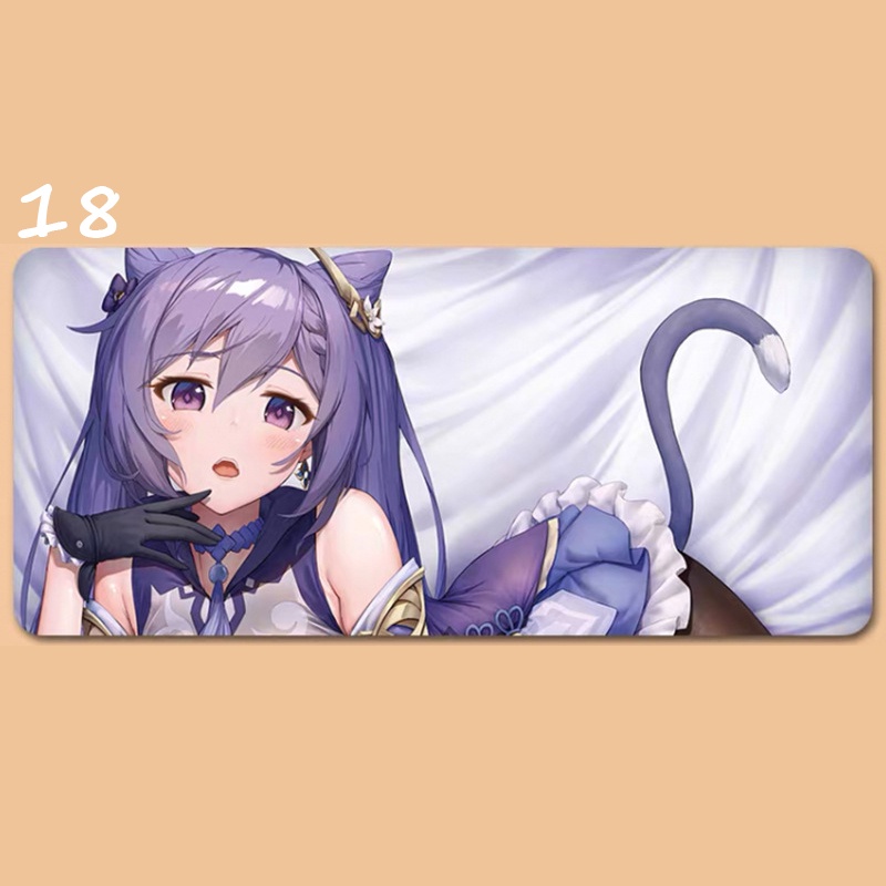 Miếng lót chuột bàn máy tính cỡ lớn in hình Genshin impact xinh xắn