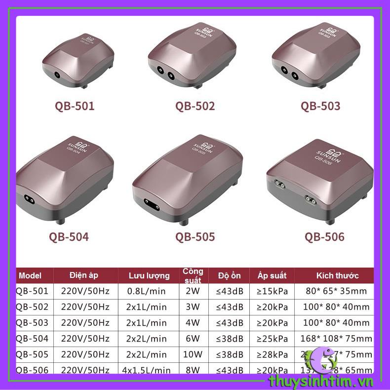 Máy Sủi Oxy Sunsun QB Hỗ Trợ Nuôi Cá, Tép