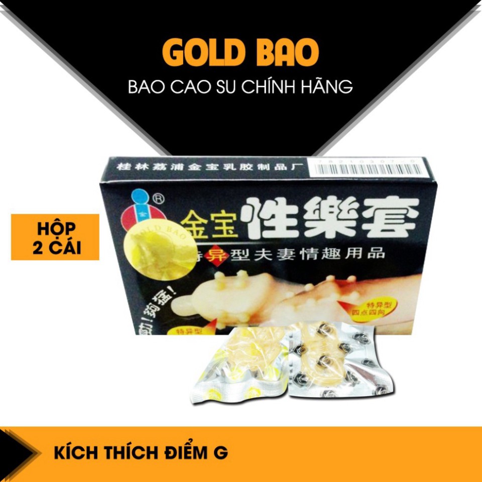 Bao Cao Su Gold Siêu Bi Hộp 2 cái. Bcs Bi Giúp Tăng Khoái Cảm Kéo Dài Thời Gian Quan Hệ Tuyệt Đỉnh. . .