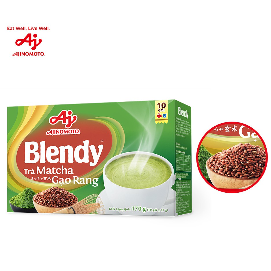 Combo 1 Trà matcha gạo rang Blendy 170g + 1 Trà matcha sữa Blendy 170g+ 1 Trà sữa royal Blendy 180g