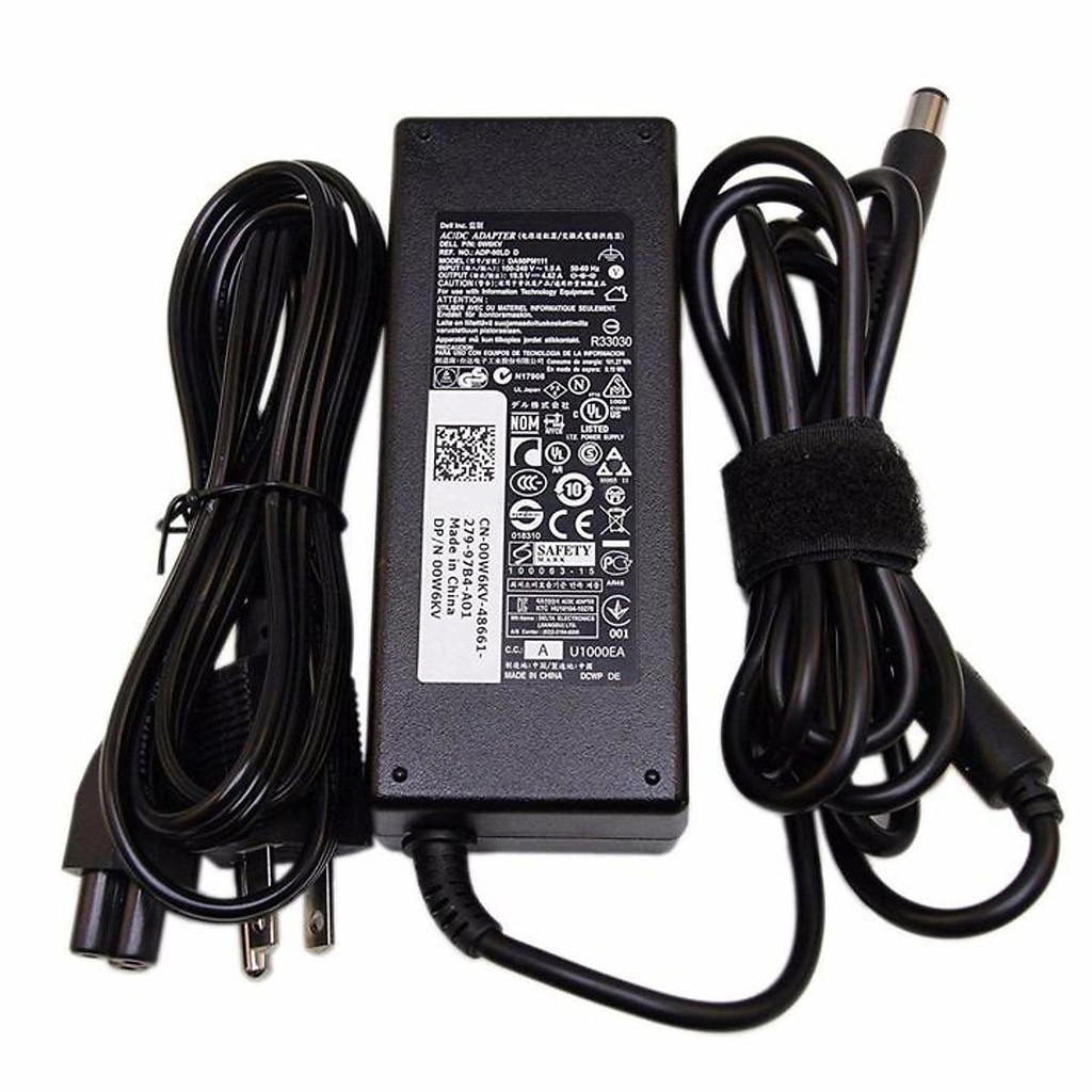 Sạc Laptop Dell 65w, 90w Chân Kim To Chính Hãng E6320 E6420 E6430 E6520 E7440 TẶNG KÈM DÂY NGUỒN