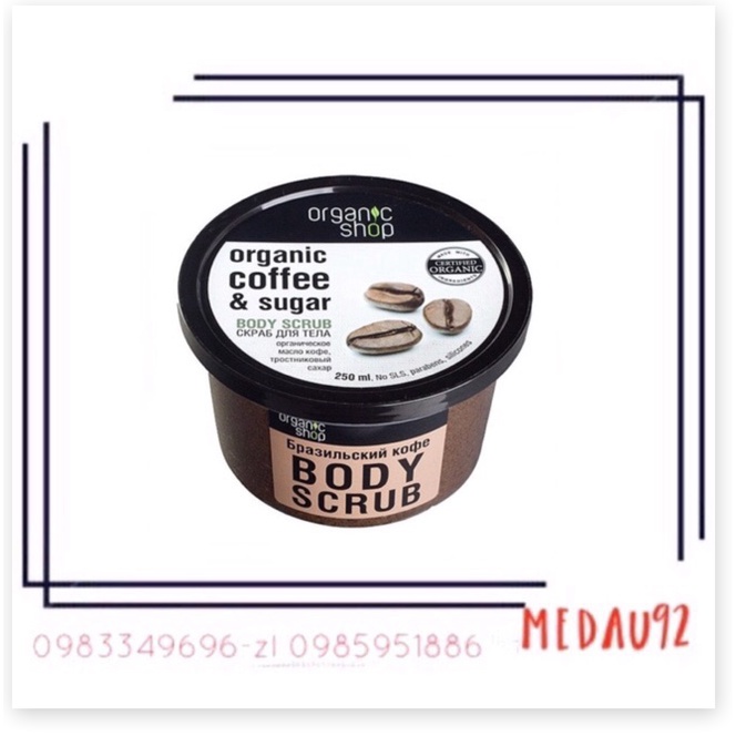 Tẩy da chết toàn thân Organic Coffee & Sugar Body Scrub