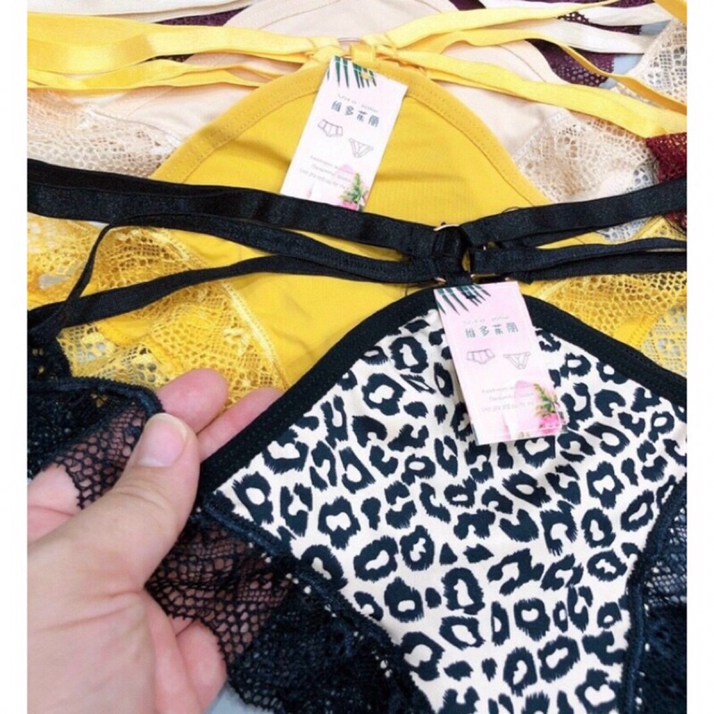 QUẦN LÓT NỮ SEXY ĐAN DÂY CAO CẤP - Quần lót nữ đẹp màu trắng đen vàng da beo da báo