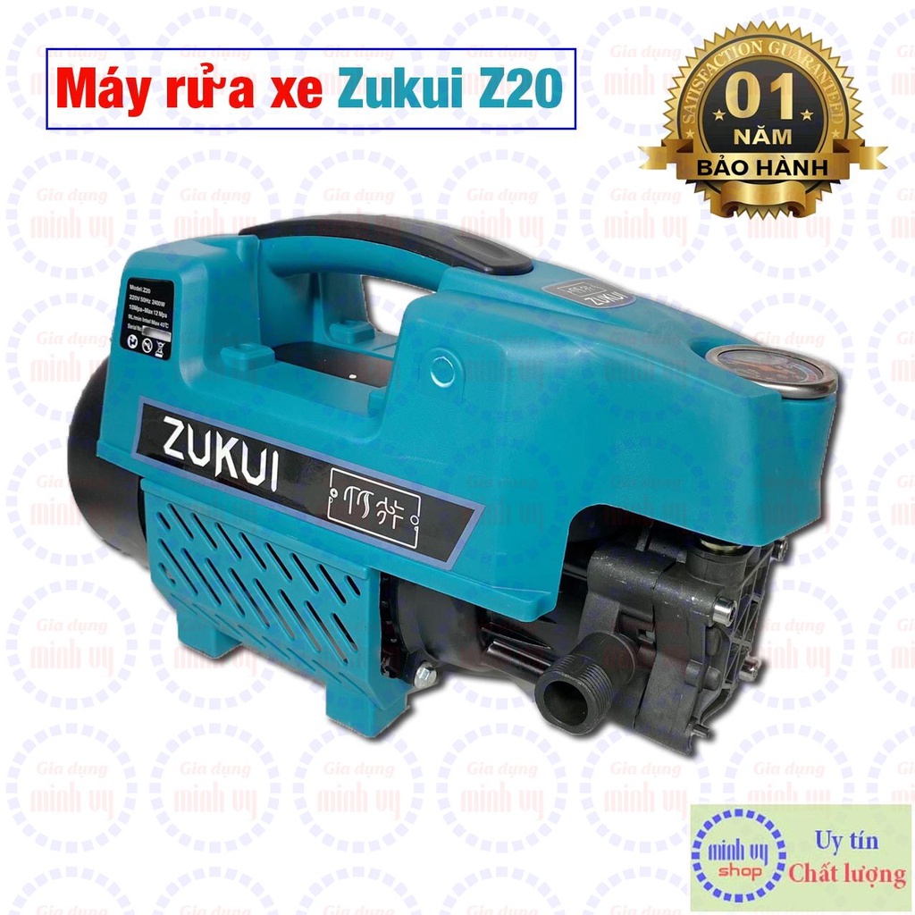 Máy xịt rửa xe mini gia đình Zukui S3 - 2000W - tặng bình đựng xà phòng