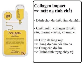 🎁💦MẶT NẠ #MEDIHEAL COLLAGEN IMPACT ESSENTIAL MASK