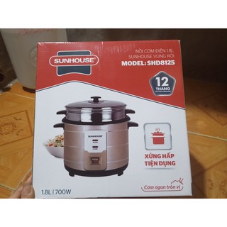 Nồi Cơm Điện Nắp Rời và có hấp xửng Sunhouse SHD8125 (1.8L)