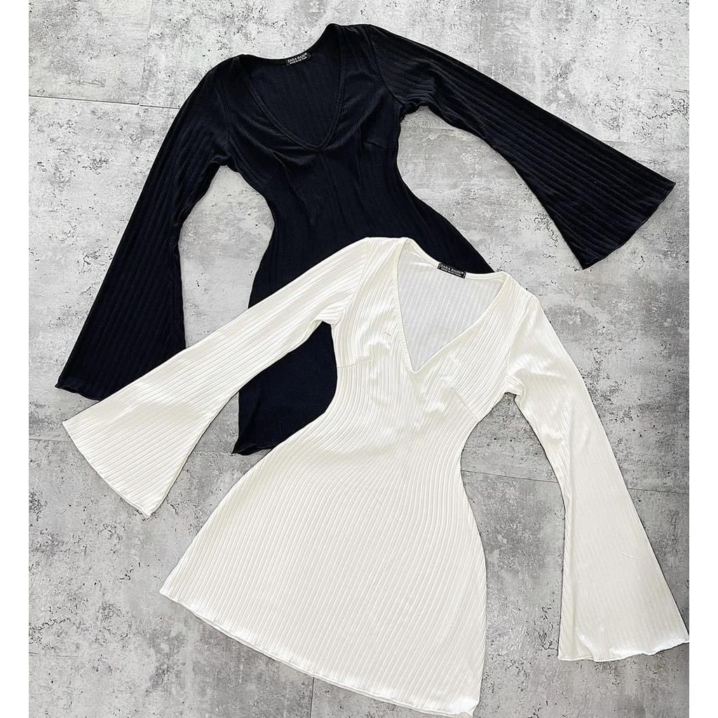 Siêu phẩm đầm xòe cổ tim, tay dài hơi loe, thiết kế đơn giản nhưng cực kì sang trọng &%&$tn | BigBuy360 - bigbuy360.vn