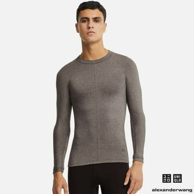 Áo giữ nhiệt heattech nam cổ tròn dòng Alexander Wang của UNIQLO