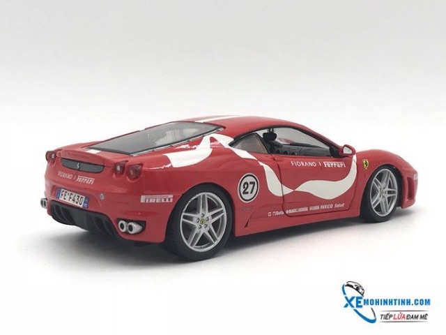 Xe Mô Hình Ferrari F430 Fiorano 1:24 Bburago (Đỏ sọc trắng )