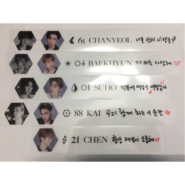 Miếng dán hình ảnh & chữ ký EXO