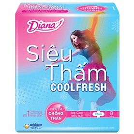 Combo 2 gói Băng vệ sinh Diana Cool Fresh siêu mỏng cánh
