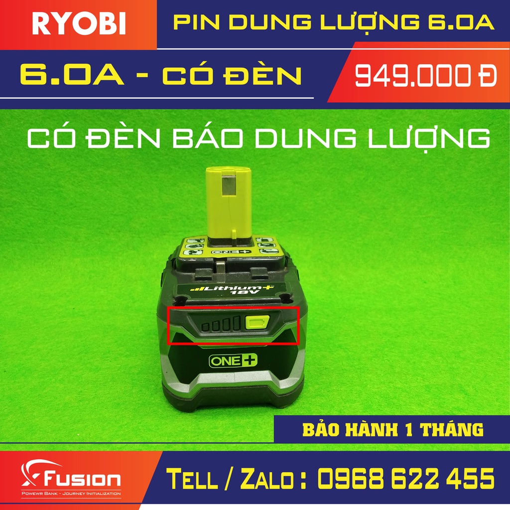 Pin ryobi 6.0