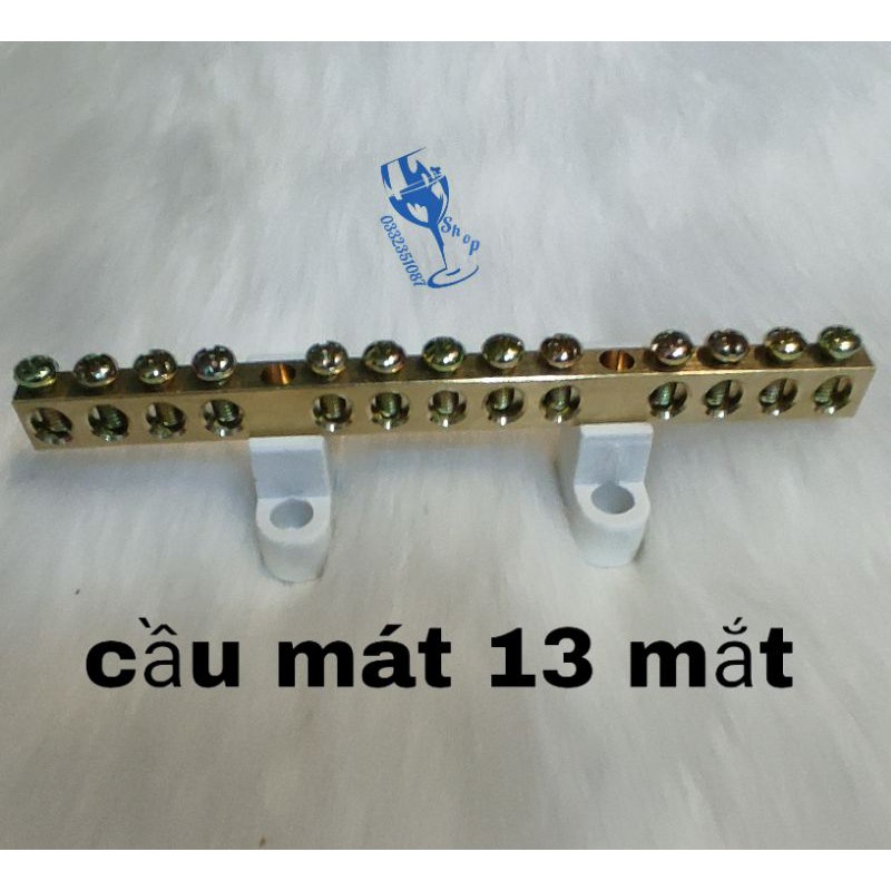 cầu đấu điện trung tính 13 mắt - cầu đấu mát 13 ốc