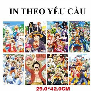Poster anime chibi A4 A5 A6 tranh dán tường in hình theo yêu cầu