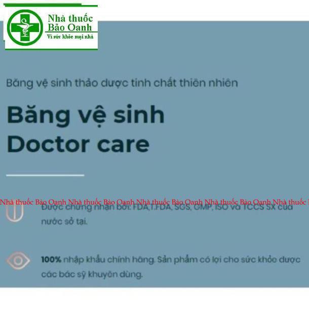BĂNG VỆ SINH DOCTOR CARE đủ 3 loại ngày- đêm- hằng ngày