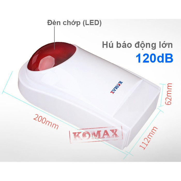 TRUNG TÂM BÁO TRỘM KOMAX  _ KM-T80 (CÓ PIN SỰ PHÒNG MẤT ĐIỆN)