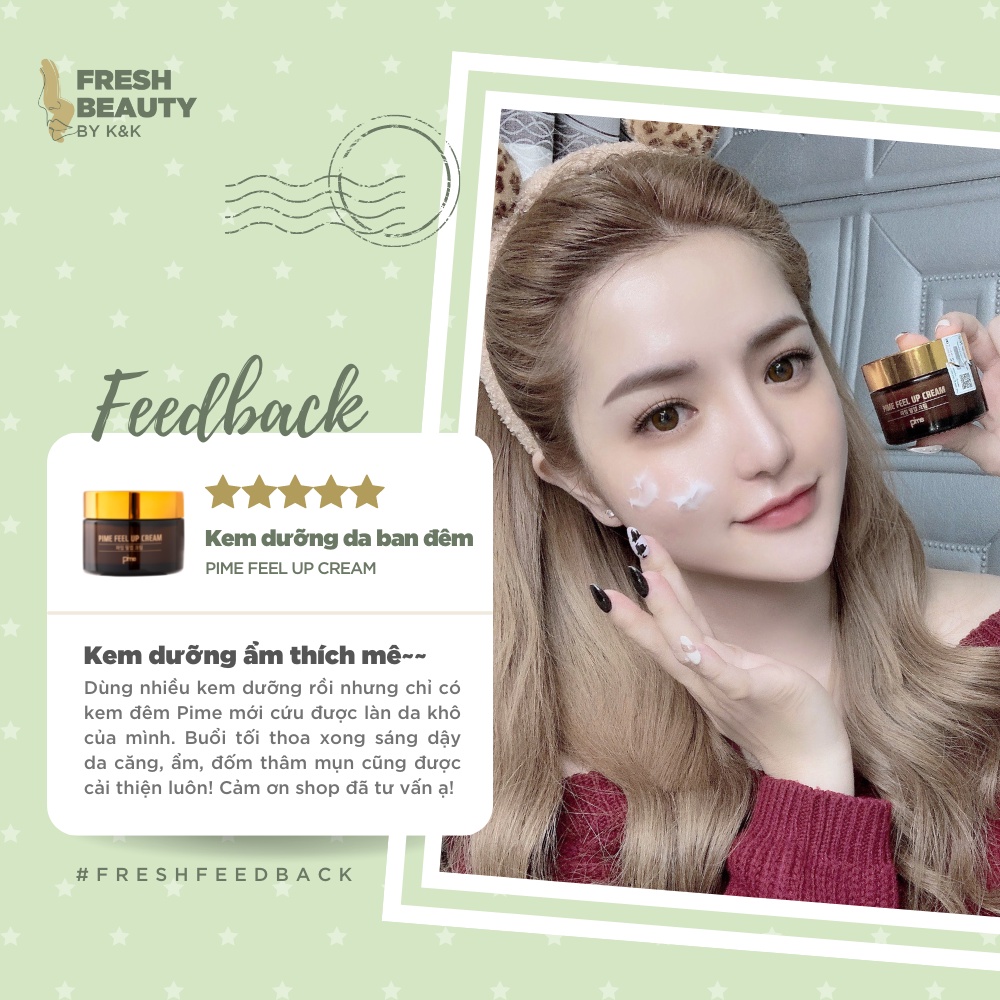 Kem dưỡng đêm mờ thâm nám, siêu cấp ẩm, trắng da căng bóng xóa mờ nếp nhăn, phục hồi tái tạo da Pime Feel Up Cream 50g