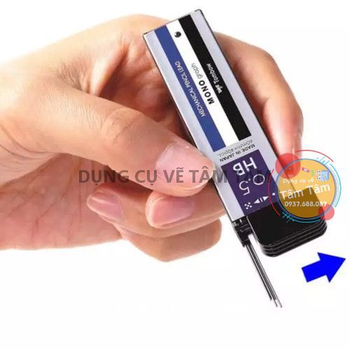 [ TÂM TÂM ]-Ruột chì 0.5mm, Ngòi chì bấm MONO 0.5mm, Mono Grap Pencil Llead Tombow-