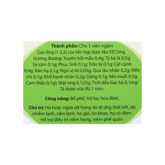 VIÊN NGẬM BẢO THANH - VỈ 5 VIÊN