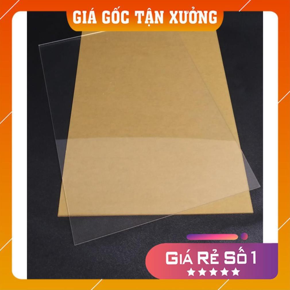 Combo 5 tấm nhựa mica trong suốt 20x30 cm dày 1.2mm, 1.8mm, 2.8mm và 4.5mm -TQ