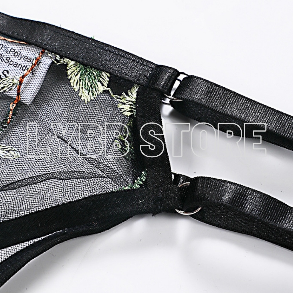 [CÓ ẢNH THẬT] Bồ đồ lót ren lưới thêu hoa sexy, Set đồ lót lưới trong suốt thêu hoa áo ngực không gọng quần lót dây | BigBuy360 - bigbuy360.vn