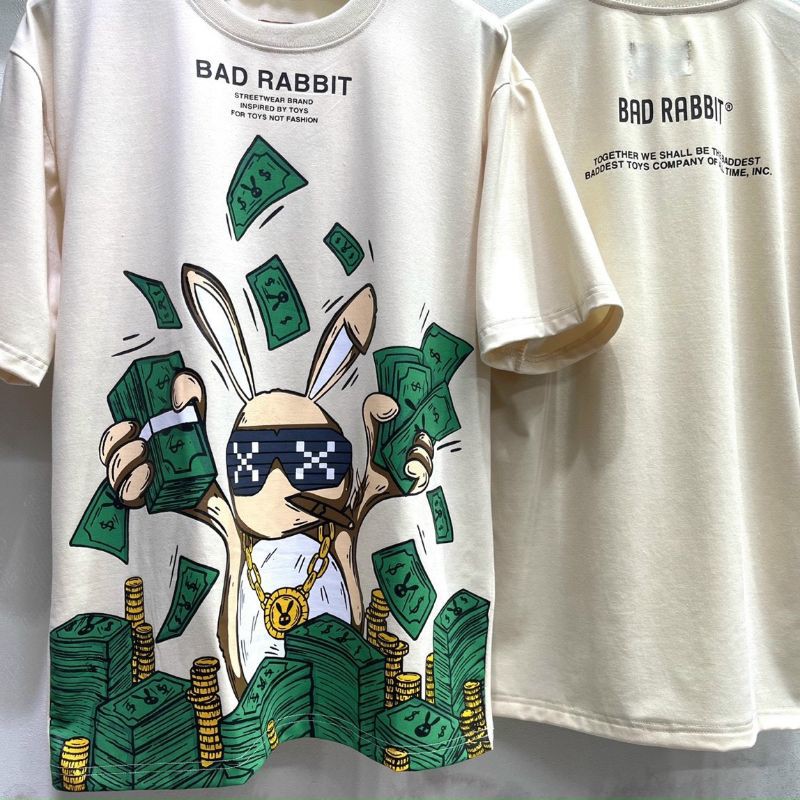 [ FULL TAG ] Áo thun unisex tay lỡ BAD HABBITS DOLLA TEE đầy đủ tag cổ tag tay || Hany shop