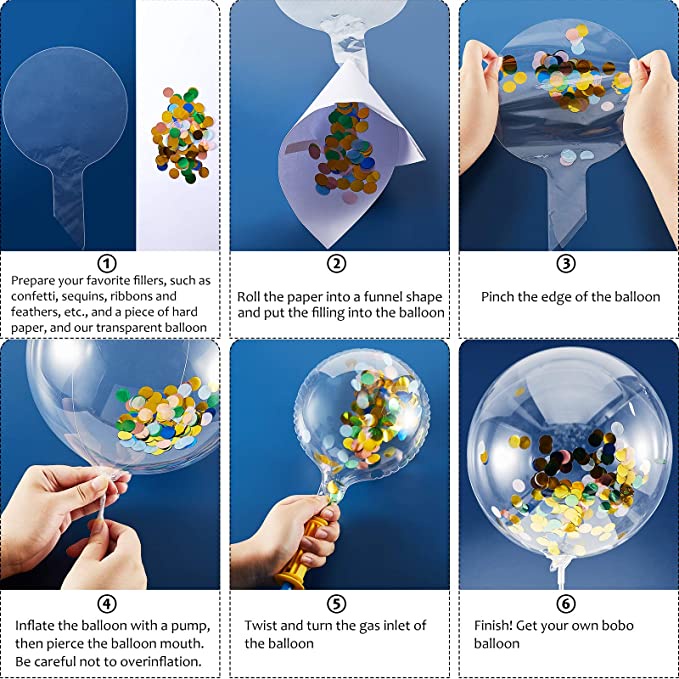 12/20/24/36 inch quả bóng bong bóng bobo trong suốt pvc trong suốt helium bóng bay bơm hơi đám cưới sinh nhật trang trí phòng tắm cho bé