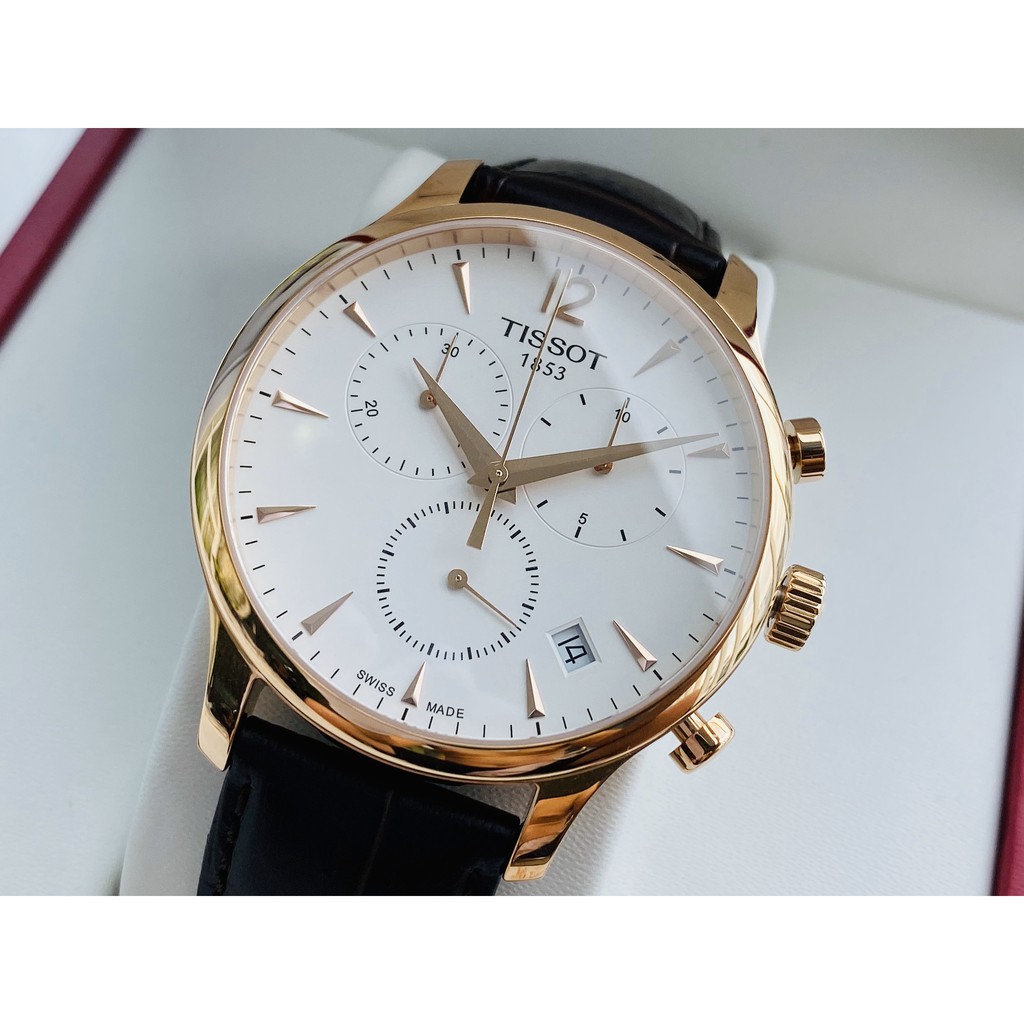 Đồng hồ nam chính hãng Tissot Tradition Classic Chronograph T063.617.36.037.00 - Máy Pin Thụy Sĩ - Kính Sapphire