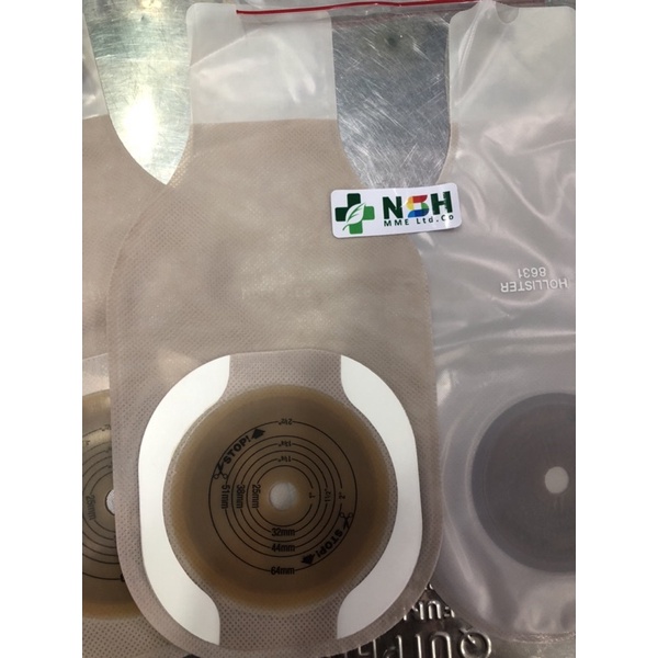 ✅ Túi hậu môn nhân tạo 1 mảnh 8631 HOLLISTER túi chứa phân một mảnh sử dụng khóa kẹp HOLLISTER 64mm 8631 Mỹ