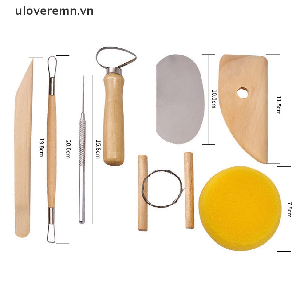 Bộ 8 Dụng Cụ Tạo Hình Đất Sét Làm Gốm