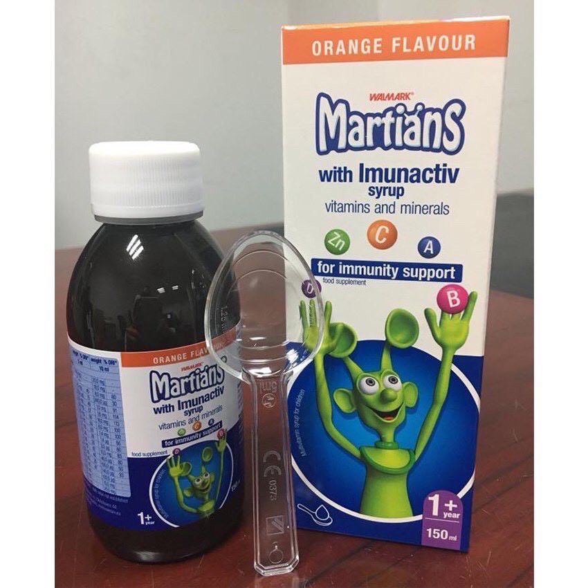 Sản phẩm Martians With Imunactiv Syrup tăng cường sức đề kháng cho trẻ, chai 150ml – Health Pharmacy
