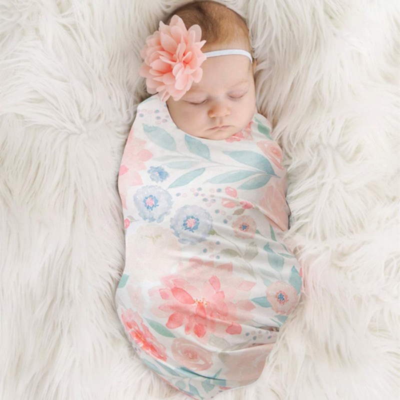 Bộ 2 Túi Ngủ Cotton Mềm Mại In Hoa Dành Cho Trẻ Sơ Sinh