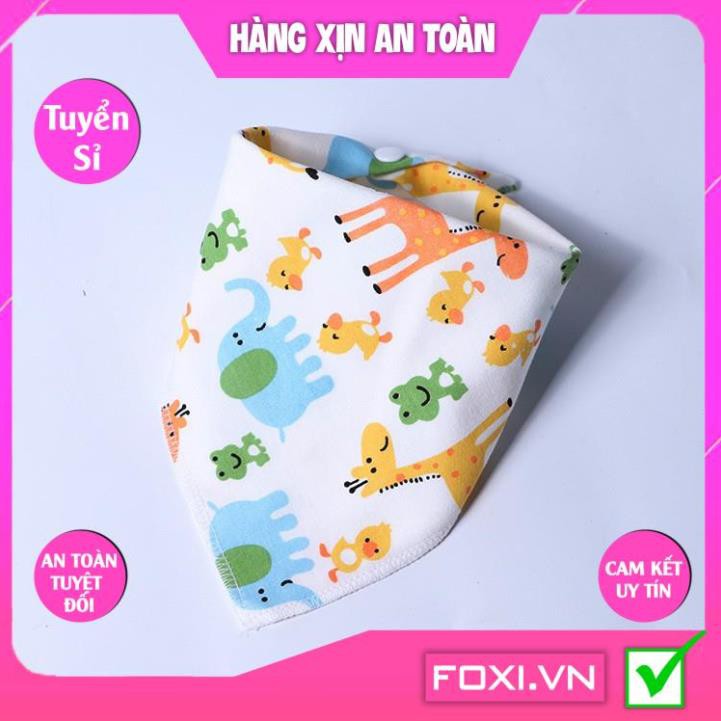 Yếm Tam Giác-Khăn Chéo Cho Bé Yêu Có Cúc Bấm-Giữ Ấm-Tránh Dây Bẩn Khi Ăn-Chất Đẹp 100%Cotton-Nhiều hình nhiều mẫu đángiu