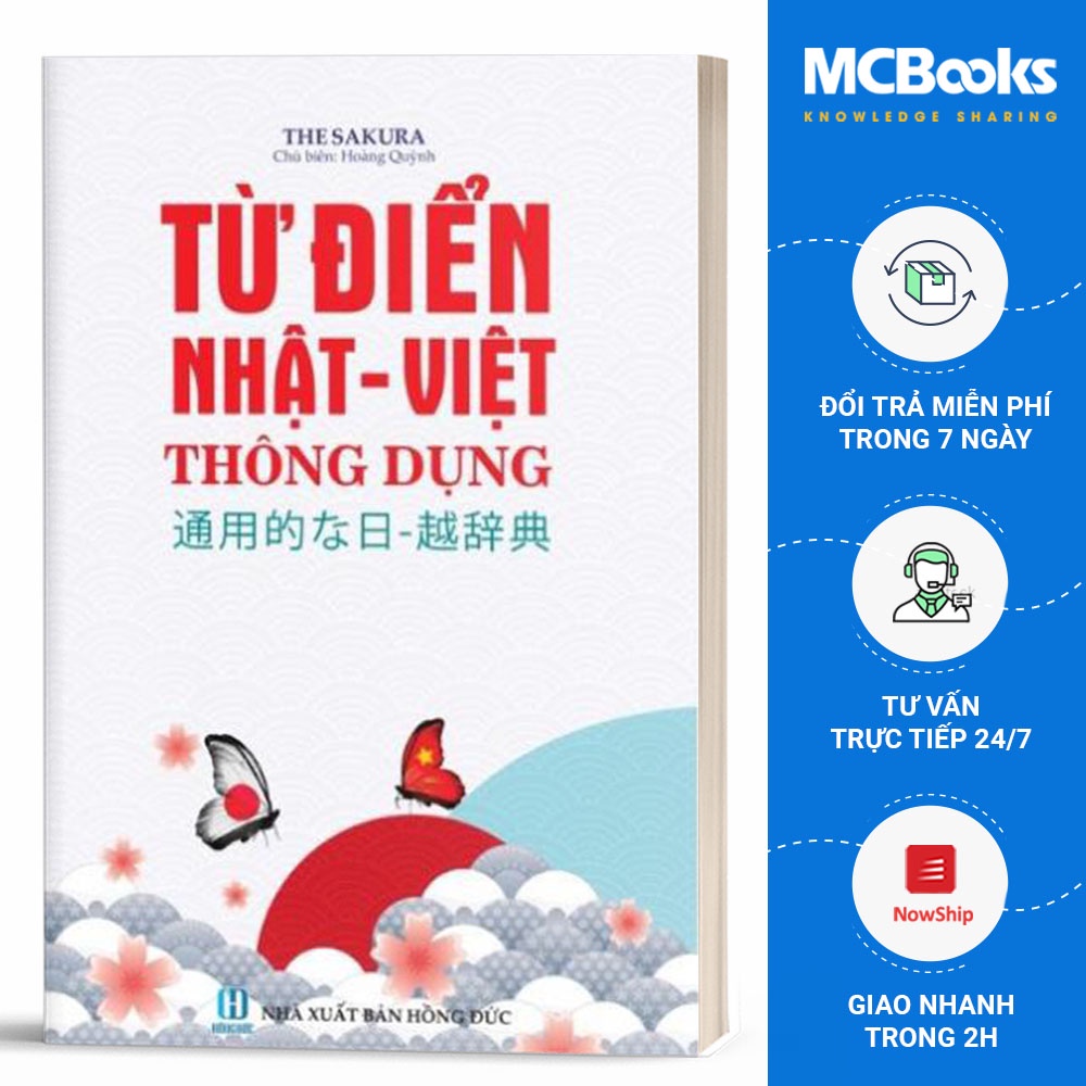 Sách - Từ Điển Nhật - Việt Thông Dụng ( Bìa Mềm Màu Trắng) - MCBooks