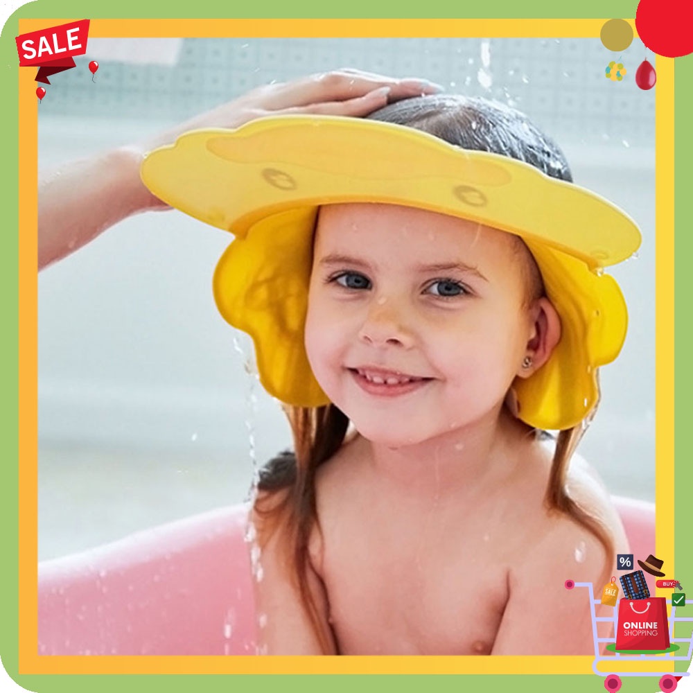 🌸Gửi Hàng Trong Ngày 🌸 Mũ Tắm Gội Cho Bé Silicone Hàng Cao Cấp Cực Kỳ Xinh Xắn Mũ Gội đầu Chắn Nước Cho Bé Yêu