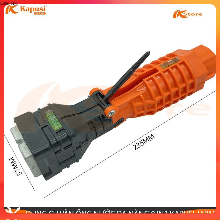 DỤNG CỤ MỞ ỐNG NƯỚC ĐA NĂNG 8 IN 1 KAPUSI JAPAN - CỜ LÊ ĐA NĂNG THÁO MỞ ỐNG NƯỚC GÓC HẸP - DỤNG CỤ THAY VÒI DÂY CẤP NƯỚC