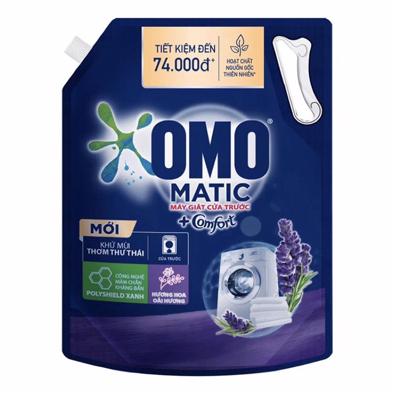 NƯỚC GIẶT OMO CỬA TRƯỚC HƯƠNG LAVENDER KHỬ MÙI THƯ THÁI 3,6KG