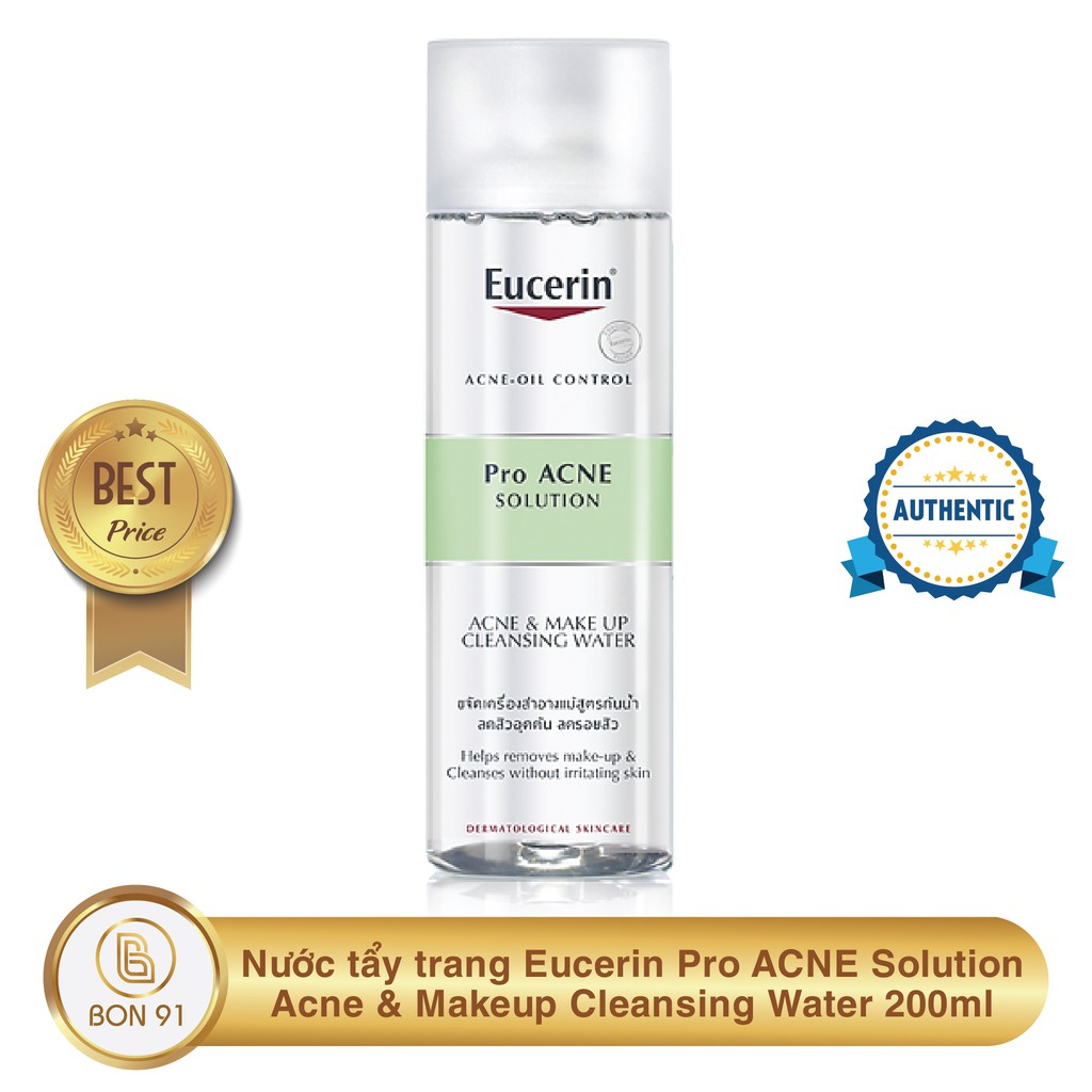 Nước tẩy trang Eucerin Pro ACNE Solution Acne & Make-up Cleansing Water 200ml
