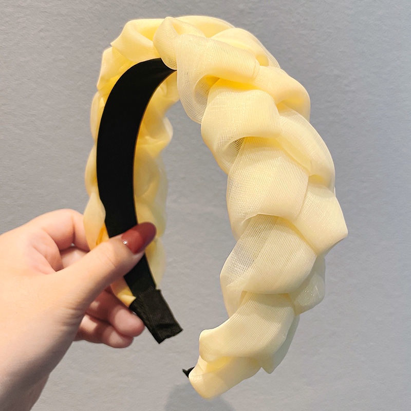 Băng đô hỗ trợ rửa mặt bản rộng phong cách mùa hè Pháp dành cho nữ 2021