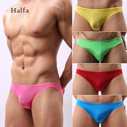 Quần lót tam giác màu trơn đơn giản cho nam