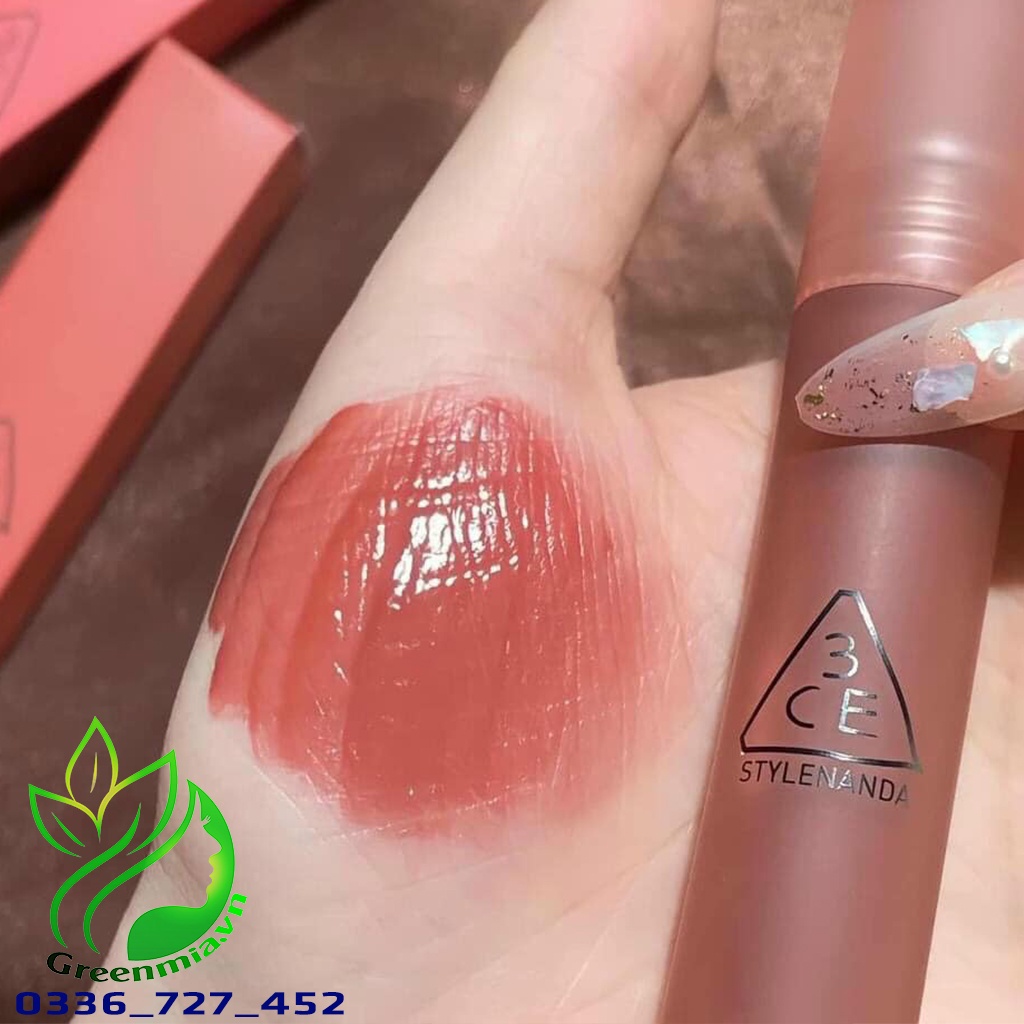 Son 3CE Blur Water Tint Laydown Son Kem Tint Lì Màu Hồng Đào Nude Pha Hồng Nâu