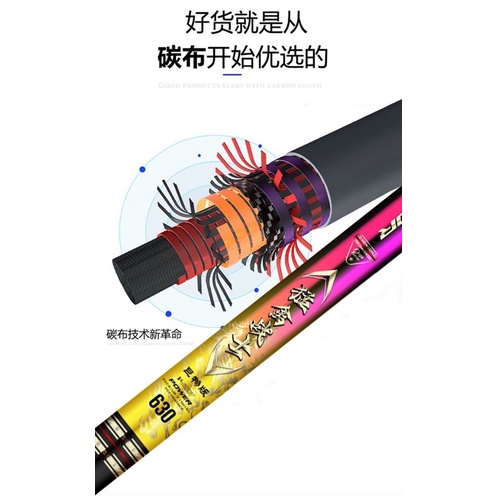 Cần Câu Tay Mãnh Cầm Chiến Sĩ  Độ Cứng 6h Chuyên Câu Bạo Lực