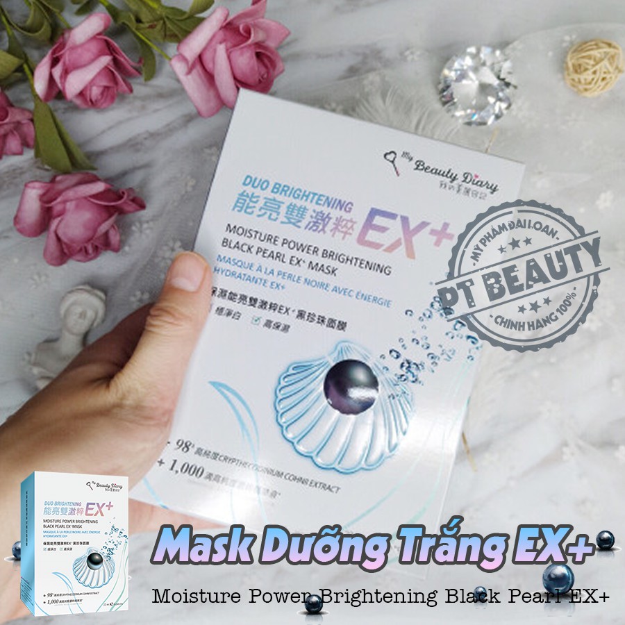 Mặt Nạ Ex+ My Beauty Diary Dưỡng Da Hộp 6 Miếng (Màu xanh)