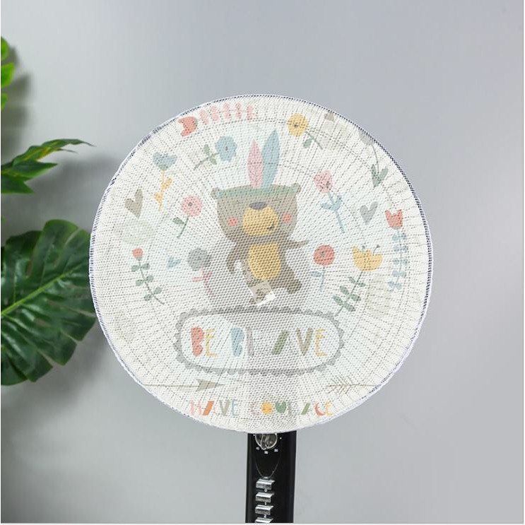 Lưới bọc quạt size to in hình thú bảo vệ quạt và an toàn cho bé