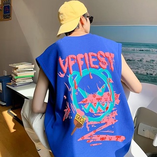 Áo Thun Cotton Sát Nách In Họa Tiết Graffiti Thời Trang Phong Cách Harajuku Cho Nam Và Nữ Size M-5XL