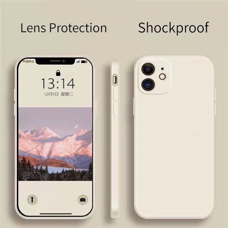 Ốp điện thoại trắng chống va chạm cho Iphone 7 8 Plus Se2020 Xr X Xs 12 Mini Pro Max
