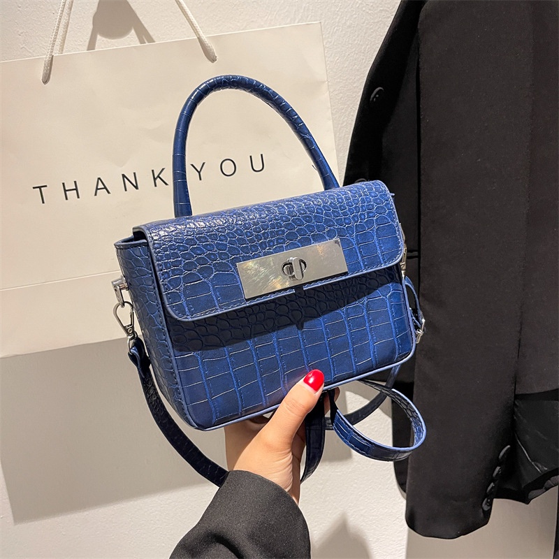 Túi Đeo Chéo Vuông Nhỏ Họa Tiết Da Cá Sấu Thời Trang Hàng Mới 2022 Dành Cho Nữ