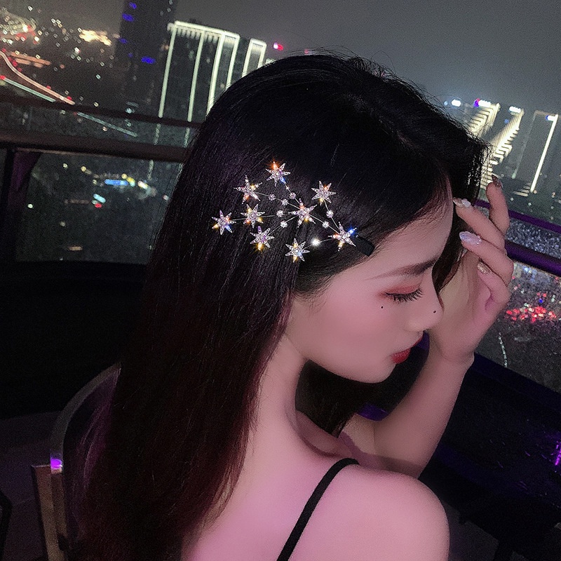 Mới Kẹp Tóc Hình Ngôi Sao Đính Đá Phong Cách Vintage Thời Trang Cho Nữ