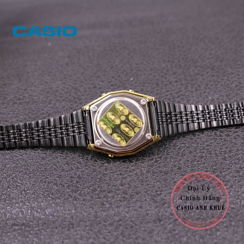 Đồng hồ điện tử nữ Casio LA690WGB-1DF dây kim loại
