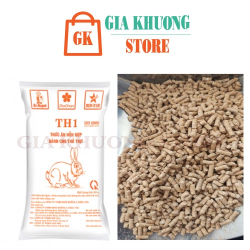 [Hàng Chính Hãng] Thức ăn cám viên hỗn hợp đủ dinh dưỡng cho thỏ và bọ ú (thịt và đẻ) của Dachan TH1 và TH2